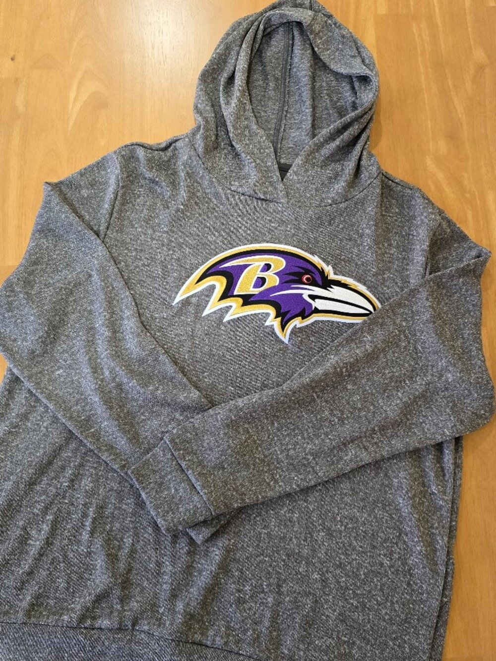 Baltimore Ravens Men's Antiqua Absolute Chenille Pullover Hoodie Gray Sx XL NWOT